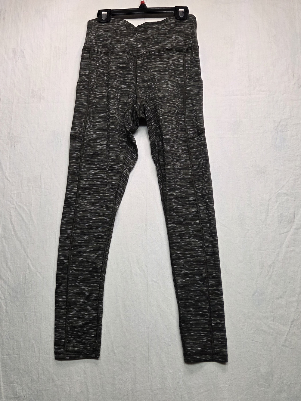 Iuga Women's Space-Dye Green High-Waist Performance Leggings